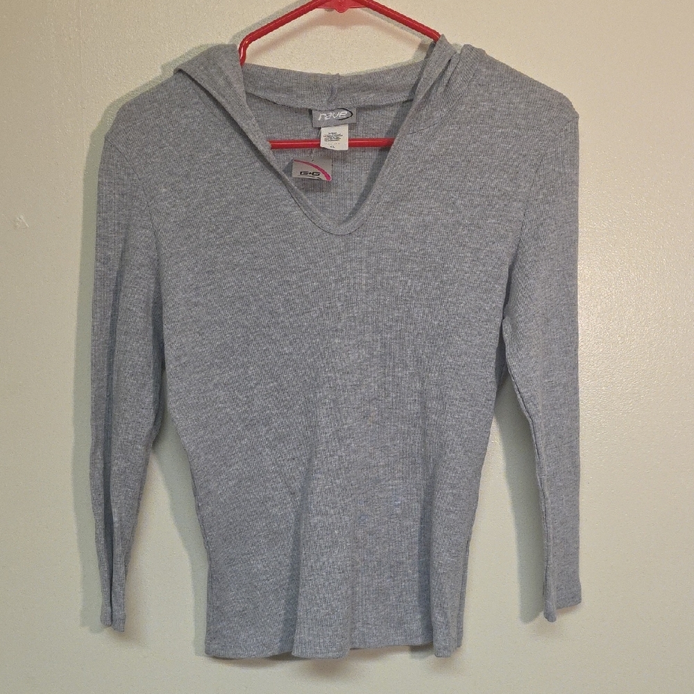 Rave Heather Gray V-Neck Hoodie #29